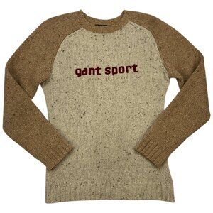Gant Sport US 49 Mens Wool Blend Sweater M Raglan Sleeve Crewneck